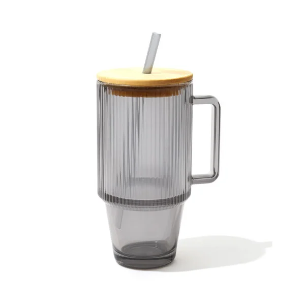Vaso Quencher  Vidrio Black Rayas 