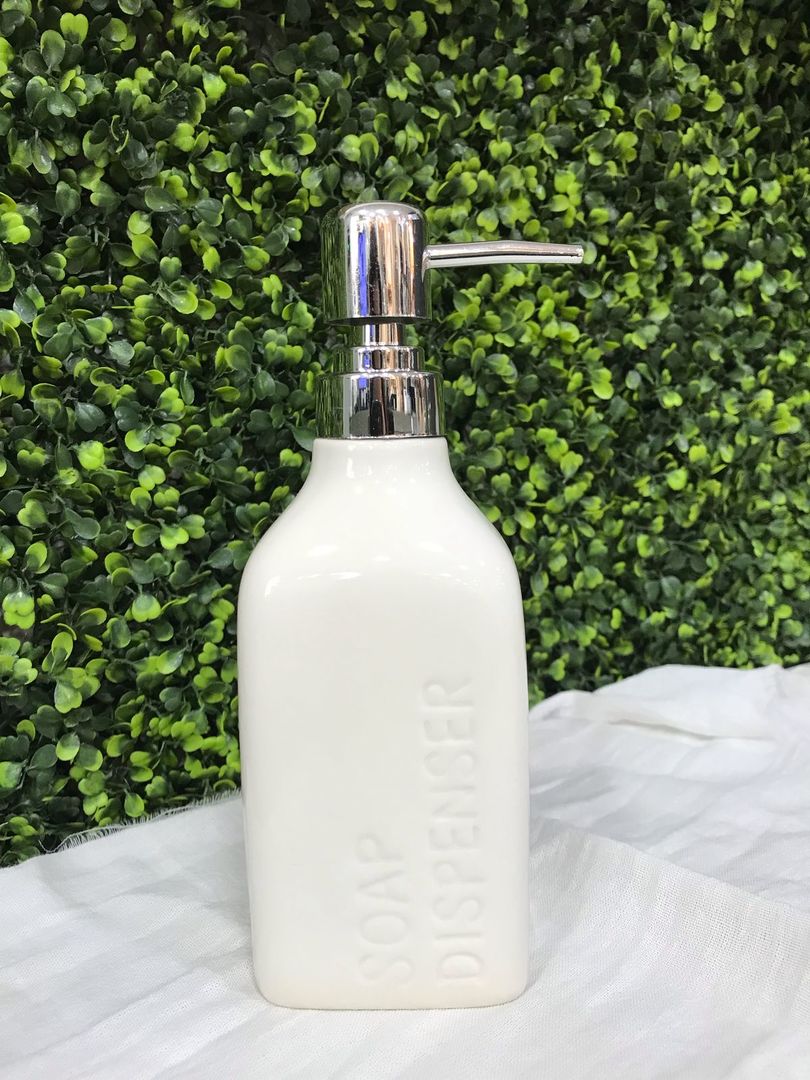 Dispenser De Jabon De Ceramica Rectangular Soap