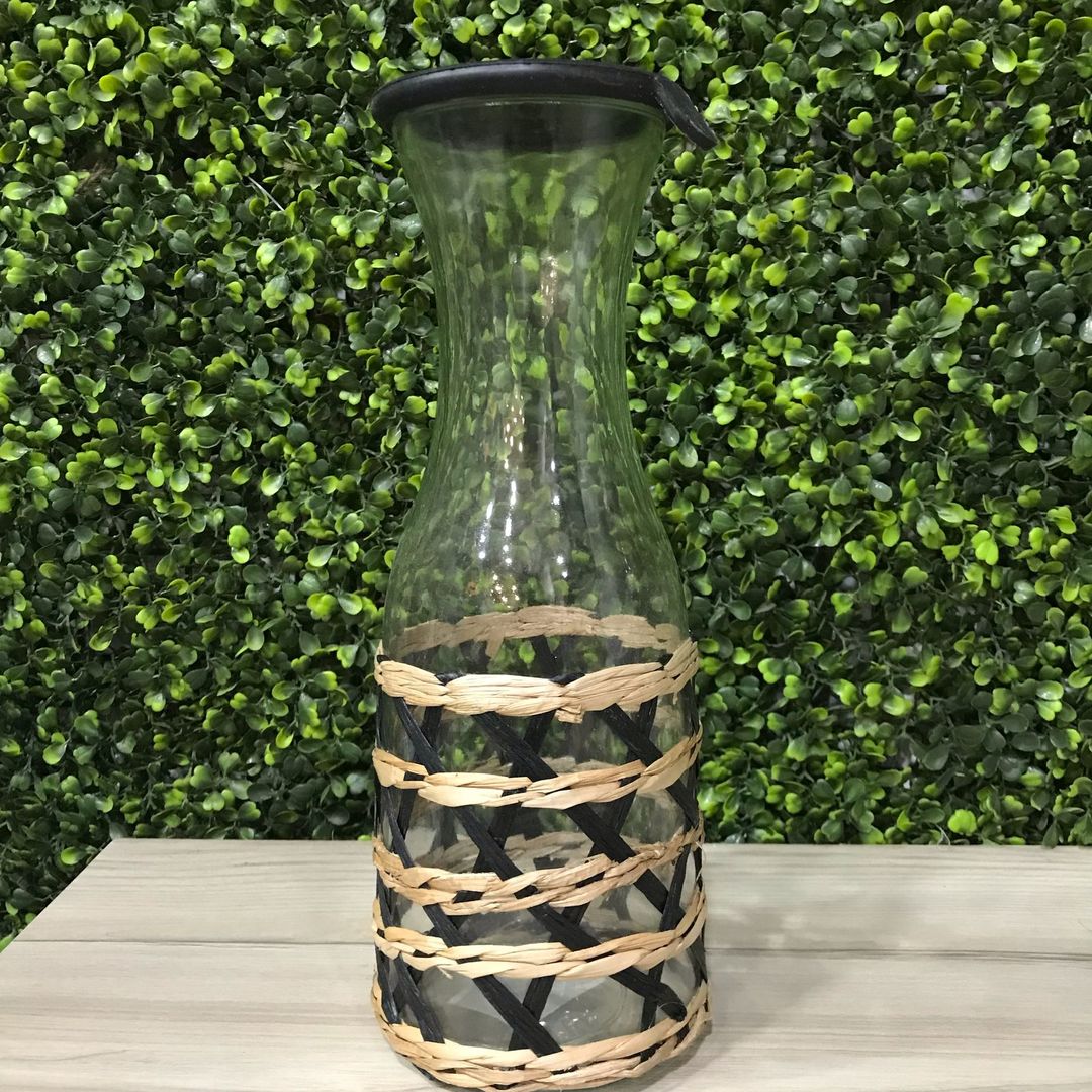 Botella De Vidrio 1 Litro Tapa Silicona