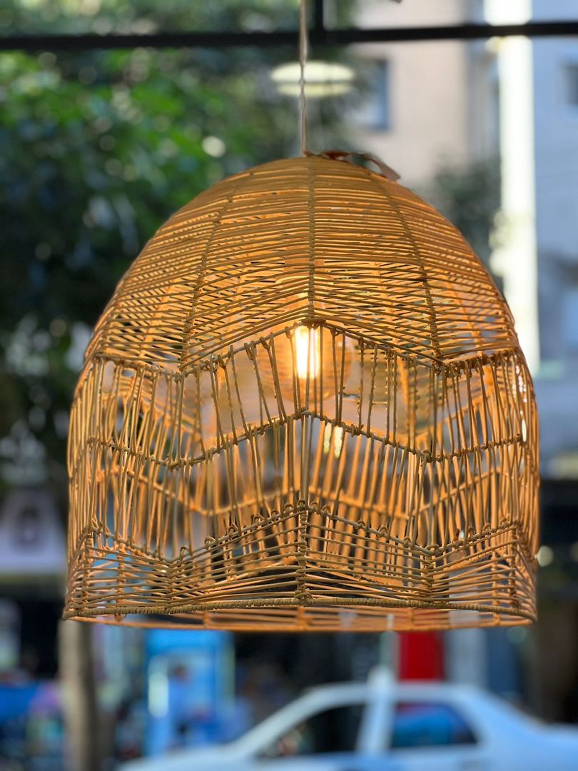 Lampara De Rattan 45x45cm