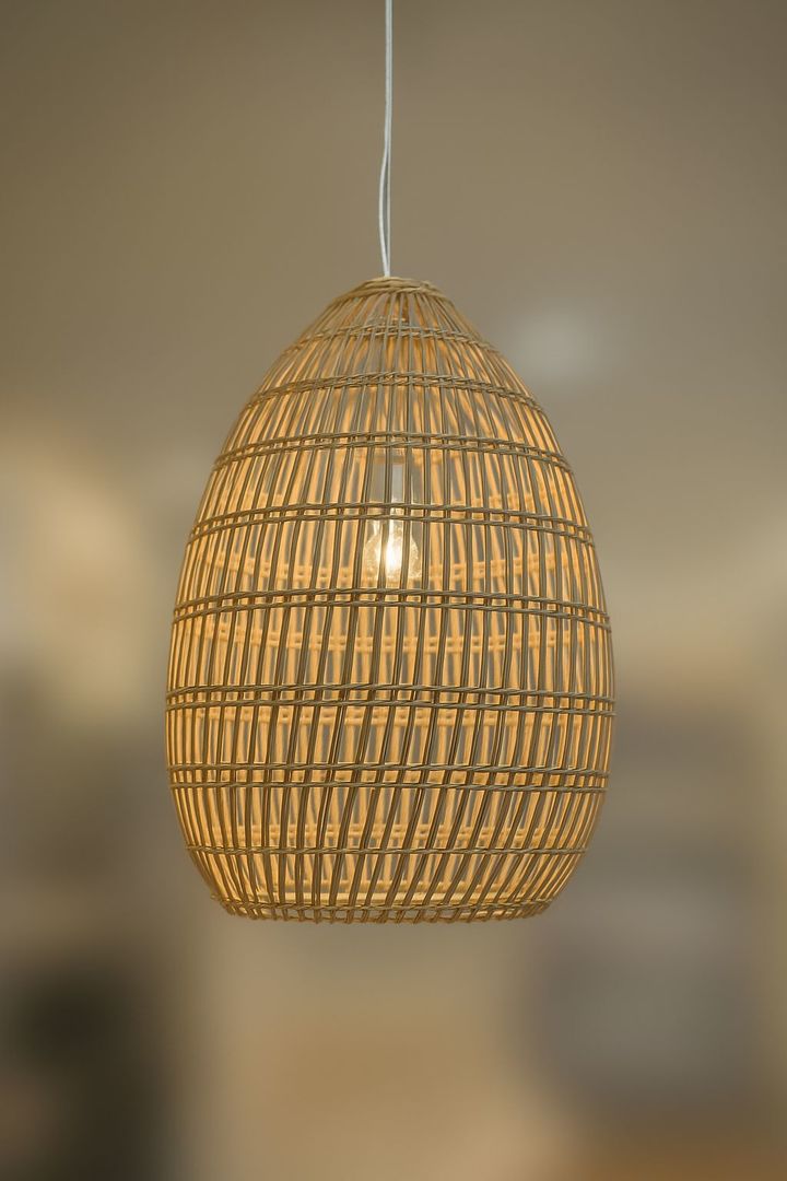 Lampara De Rattan 55x45cm
