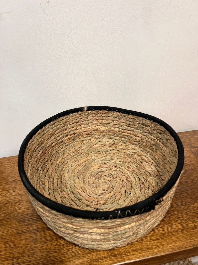 Canasto Redondo De Fibras Naturales 23cm