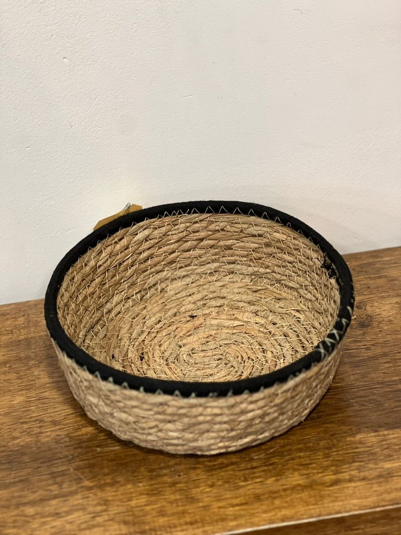 Canasto Redondo De Fibras Naturales 25cm