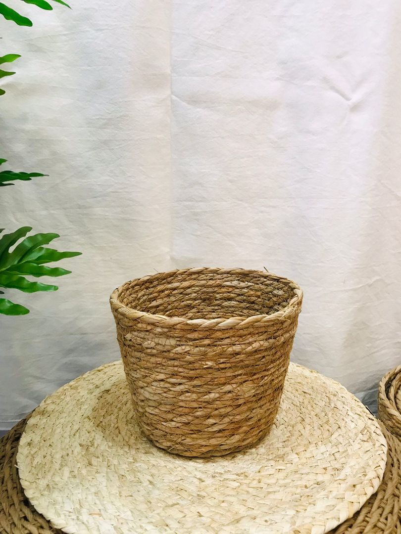 Cesto De Yute 19cm Redonda
